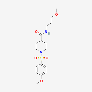 1-[(4-methoxyphenyl)sulfonyl]-N-(3-methoxypropyl)piperidine-4-carboxamide