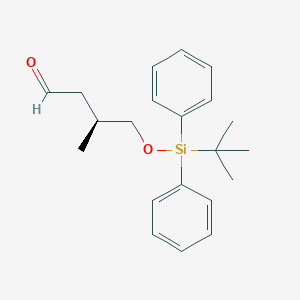 molecular formula C21H28O2Si B040067 (3S)-3-Methyl-4-(tert-buty)diphenylsilyloxy)butanal CAS No. 123444-68-8