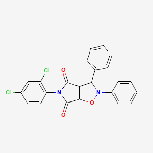 molecular formula C23H16Cl2N2O3 B4006705 5-(2,4-dichlorophenyl)-2,3-diphenyldihydro-2H-pyrrolo[3,4-d]isoxazole-4,6(3H,5H)-dione 