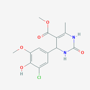 molecular formula C14H15ClN2O5 B400677 methyl 4-(3-chloro-4-hydroxy-5-methoxyphenyl)-6-methyl-2-oxo-3,4-dihydro-1H-pyrimidine-5-carboxylate CAS No. 5466-83-1