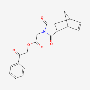 2-oxo-2-phenylethyl (1,3-dioxo-1,3,3a,4,7,7a-hexahydro-2H-4,7-methanoisoindol-2-yl)acetate