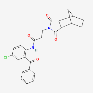 N-(2-benzoyl-4-chlorophenyl)-3-(3,5-dioxo-4-azatricyclo[5.2.1.0~2,6~]dec-4-yl)propanamide