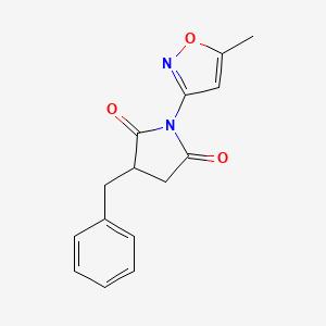molecular formula C15H14N2O3 B4006789 3-benzyl-1-(5-methyl-3-isoxazolyl)-2,5-pyrrolidinedione 