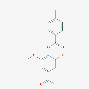 molecular formula C16H13BrO4 B400680 2-Bromo-4-formyl-6-methoxyphenyl 4-methylbenzoate CAS No. 321969-01-1