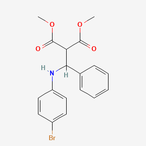 molecular formula C18H18BrNO4 B4006812 dimethyl [[(4-bromophenyl)amino](phenyl)methyl]malonate 