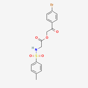 molecular formula C17H16BrNO5S B4006818 2-(4-bromophenyl)-2-oxoethyl N-[(4-methylphenyl)sulfonyl]glycinate 