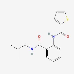 molecular formula C16H18N2O2S B4006829 N-{2-[(异丁基氨基)羰基]苯基}-2-噻吩甲酰胺 