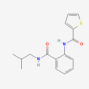 molecular formula C16H18N2O2S B4006829 N-{2-[(isobutylamino)carbonyl]phenyl}-2-thiophenecarboxamide 