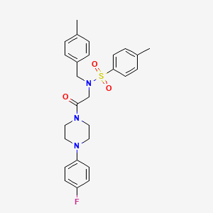 N-{2-[4-(4-fluorophenyl)-1-piperazinyl]-2-oxoethyl}-4-methyl-N-(4-methylbenzyl)benzenesulfonamide