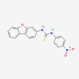 molecular formula C19H13N3O3S B4006844 N-二苯并[b,d]呋喃-3-基-N'-(4-硝基苯基)硫脲 