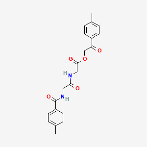 molecular formula C21H22N2O5 B4006849 2-(4-甲基苯基)-2-氧代乙基 N-(4-甲基苯甲酰)甘氨酰甘氨酸酯 
