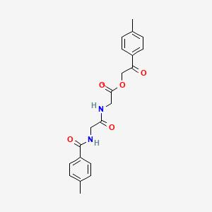 molecular formula C21H22N2O5 B4006849 2-(4-methylphenyl)-2-oxoethyl N-(4-methylbenzoyl)glycylglycinate 