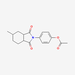 molecular formula C17H19NO4 B4006863 4-(5-methyl-1,3-dioxooctahydro-2H-isoindol-2-yl)phenyl acetate 