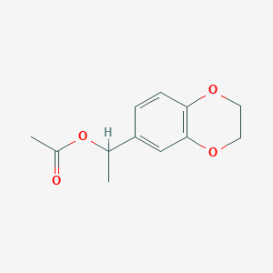 molecular formula C12H14O4 B4006874 1-(2,3-dihydro-1,4-benzodioxin-6-yl)ethyl acetate 