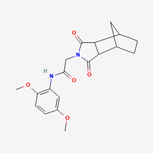 molecular formula C19H22N2O5 B4006875 N-(2,5-dimethoxyphenyl)-2-(3,5-dioxo-4-azatricyclo[5.2.1.0~2,6~]dec-4-yl)acetamide 