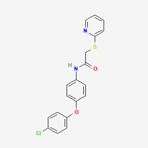 molecular formula C19H15ClN2O2S B4006887 N-[4-(4-chlorophenoxy)phenyl]-2-(2-pyridinylthio)acetamide 