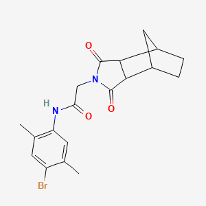 molecular formula C19H21BrN2O3 B4006891 N-(4-bromo-2,5-dimethylphenyl)-2-(3,5-dioxo-4-azatricyclo[5.2.1.0~2,6~]dec-4-yl)acetamide 