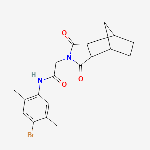 molecular formula C19H21BrN2O3 B4006891 N-(4-溴-2,5-二甲基苯基)-2-(3,5-二氧代-4-氮杂三环[5.2.1.0~2,6~]癸-4-基)乙酰胺 