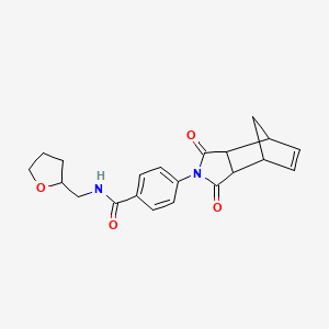 molecular formula C21H22N2O4 B4006894 4-(3,5-dioxo-4-azatricyclo[5.2.1.0~2,6~]dec-8-en-4-yl)-N-(tetrahydro-2-furanylmethyl)benzamide 
