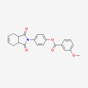 molecular formula C22H19NO5 B4006898 4-(1,3-dioxo-1,3,3a,4,7,7a-hexahydro-2H-isoindol-2-yl)phenyl 3-methoxybenzoate 