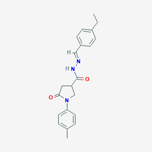 molecular formula C21H23N3O2 B400690 N'-(4-ethylbenzylidene)-1-(4-methylphenyl)-5-oxo-3-pyrrolidinecarbohydrazide 