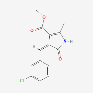 molecular formula C14H12ClNO3 B4006912 4-(3-氯苄叉亚甲基)-2-甲基-5-氧代-4,5-二氢-1H-吡咯-3-羧酸甲酯 