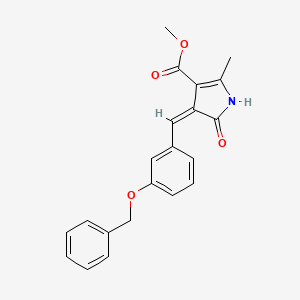 molecular formula C21H19NO4 B4006914 4-[3-(苄氧基)亚苄基]-2-甲基-5-氧代-4,5-二氢-1H-吡咯-3-羧酸甲酯 