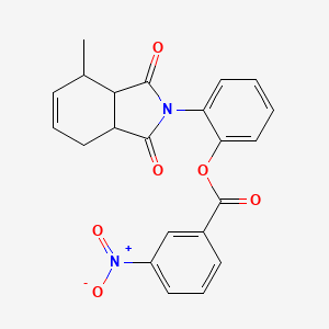 molecular formula C22H18N2O6 B4006917 2-(4-methyl-1,3-dioxo-1,3,3a,4,7,7a-hexahydro-2H-isoindol-2-yl)phenyl 3-nitrobenzoate 