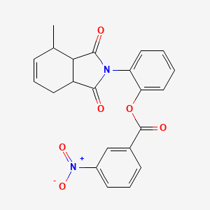 molecular formula C22H18N2O6 B4006917 2-(4-甲基-1,3-二氧代-1,3,3a,4,7,7a-六氢-2H-异吲哚-2-基)苯基 3-硝基苯甲酸酯 