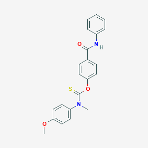 molecular formula C22H20N2O3S B400695 O-[4-(anilinocarbonyl)phenyl] 4-methoxyphenyl(methyl)thiocarbamate 