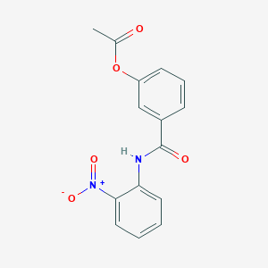 molecular formula C15H12N2O5 B4006952 3-{[(2-硝基苯基)氨基]羰基}苯基乙酸酯 