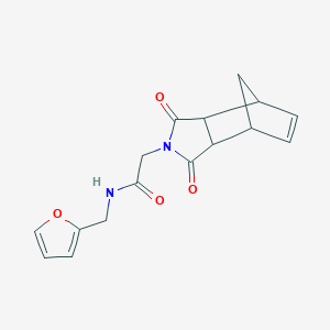 molecular formula C16H16N2O4 B4006959 2-(3,5-dioxo-4-azatricyclo[5.2.1.0~2,6~]dec-8-en-4-yl)-N-(2-furylmethyl)acetamide 