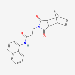 molecular formula C22H20N2O3 B4006967 3-(3,5-二氧代-4-氮杂三环[5.2.1.0~2,6~]癸-8-烯-4-基)-N-1-萘基丙酰胺 