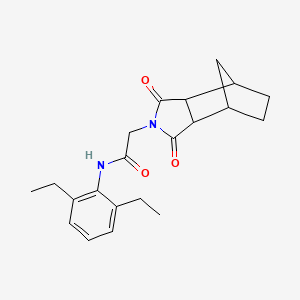 molecular formula C21H26N2O3 B4006981 N-(2,6-二乙基苯基)-2-(3,5-二氧代-4-氮杂三环[5.2.1.0~2,6~]癸-4-基)乙酰胺 