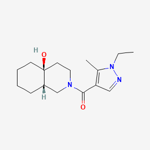 (4aS*,8aS*)-2-[(1-ethyl-5-methyl-1H-pyrazol-4-yl)carbonyl]octahydroisoquinolin-4a(2H)-ol