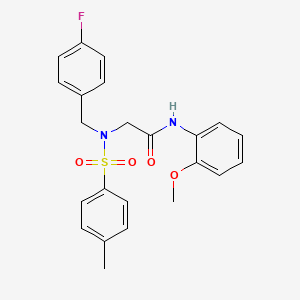 molecular formula C23H23FN2O4S B4007013 N~2~-(4-氟苄基)-N~1~-(2-甲氧基苯基)-N~2~-[(4-甲苯基)磺酰基]甘氨酰胺 