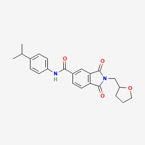 molecular formula C23H24N2O4 B4007033 N-(4-异丙基苯基)-1,3-二氧代-2-(四氢-2-呋喃基甲基)-5-异吲哚啉甲酰胺 