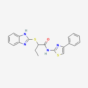 2-(1H-benzimidazol-2-ylthio)-N-(4-phenyl-1,3-thiazol-2-yl)butanamide