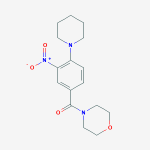 molecular formula C16H21N3O4 B4007048 4-[3-硝基-4-(1-哌啶基)苯甲酰]吗啉 
