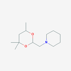 molecular formula C13H25NO2 B4007056 1-[(4,4,6-三甲基-1,3-二氧六环-2-基)甲基]哌啶 