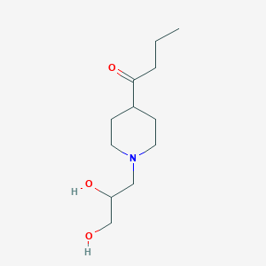 molecular formula C12H23NO3 B4007074 1-[1-(2,3-dihydroxypropyl)piperidin-4-yl]butan-1-one 