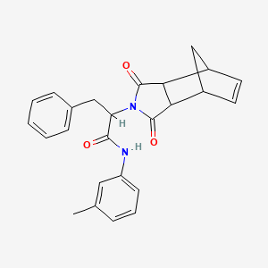 molecular formula C25H24N2O3 B4007081 2-(3,5-dioxo-4-azatricyclo[5.2.1.0~2,6~]dec-8-en-4-yl)-N-(3-methylphenyl)-3-phenylpropanamide 