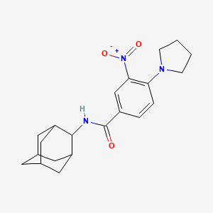 molecular formula C21H27N3O3 B4007093 N-2-adamantyl-3-nitro-4-(1-pyrrolidinyl)benzamide 