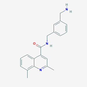 molecular formula C20H21N3O B4007101 N-[3-(aminomethyl)benzyl]-2,8-dimethyl-4-quinolinecarboxamide dihydrochloride 