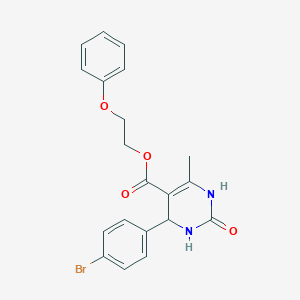 molecular formula C20H19BrN2O4 B400711 2-Phenoxyethyl 4-(4-bromophenyl)-6-methyl-2-oxo-1,2,3,4-tetrahydropyrimidine-5-carboxylate 
