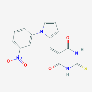 molecular formula C15H10N4O4S B400712 5-[(1-{3-nitrophenyl}-1H-pyrrol-2-yl)methylene]-2-thioxodihydropyrimidine-4,6(1H,5H)-dione 