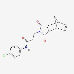 molecular formula C18H17ClN2O3 B4007142 N-(4-氯苯基)-3-(3,5-二氧代-4-氮杂三环[5.2.1.0~2,6~]癸-8-烯-4-基)丙酰胺 