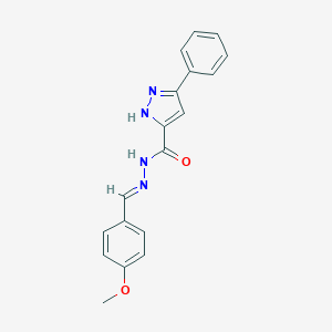 N-[(E)-(4-methoxyphenyl)methylideneamino]-3-phenyl-1H-pyrazole-5-carboxamide
