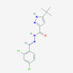 molecular formula C15H16Cl2N4O B400719 3-tert-butyl-N'-(2,4-dichlorobenzylidene)-1H-pyrazole-5-carbohydrazide CAS No. 384822-15-5
