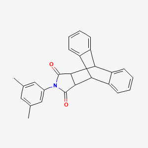 molecular formula C26H21NO2 B4007194 17-(3,5-二甲基苯基)-17-氮杂五环[6.6.5.0~2,7~.0~9,14~.0~15,19~]十九-2,4,6,9,11,13-己烯-16,18-二酮 